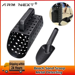 ABS Metal Detecting Accessories Kit – Portable Sand Scoop and Shovel Set for Beach Treasure Hunting and Metal Detector Finds