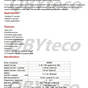 High-Security USB Fingerprint Reader U.are.U 4500 Biometric Scanner for Identity Management and Access Control Systems