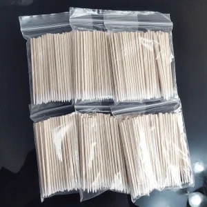 100PCS 7cm Wooden Handle Cotton Swab Makeup Beauty Eyebrow Tattoo Nail Color Correction Pointed Tip Tool