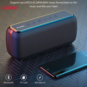 60W Waterproof Bluetooth Portable Speakers with 6600mAh Battery and TWS Function