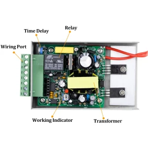 Adjustable 0-15 Seconds Time Delay Power Supply Switch for AC110V-260V Input Door Locks and Video Intercom Systems K80