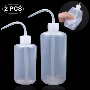 Tattoo and Microblading Green Soap Wash Lab Bottles with Measurement Scale for Permanent Makeup Artists and Suppliers