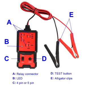 Electronic LED Indicator Car Relay Diagnostic Tool 12V Automotive Accessories Battery Checker Tester