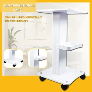 Heavy Duty 4 Wheel Beauty Trolley with Holder for Salon Equipment and Accessories, Ideal for Beauty Professionals