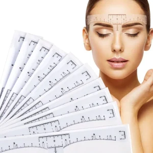 10pcs Disposable Microblading Eyebrow Ruler Tool Kit for Permanent Makeup and Tattoo Measurement