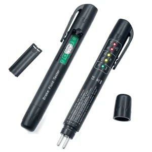 Accurate Brake Fluid Quality Checker Pen with 5 LED Indicators for Vehicles