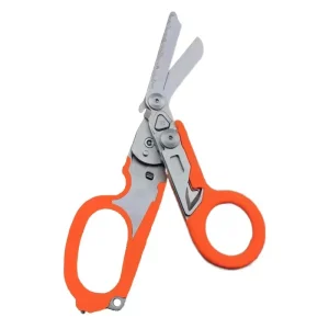 All-in-One Tactical Scissors for Leatherman Enthusiasts, Offering Shearing, Cutting, Prying, and Hammering Functions for Wilderness First Aid and Self-Defense