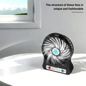 Portable Handheld Rechargeable Fan with Brushless Motor for Outdoor and Indoor Use