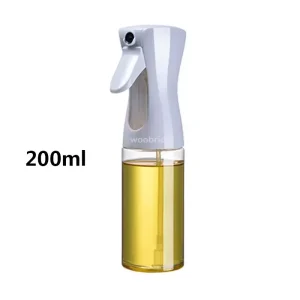 Transparent Oil Spray Bottle with Adjustable Nozzle for Precise Oil Dispensing and Easy Measurement for Home and Outdoor Cooking