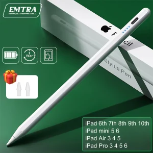 Long-Lasting Stylus Pen for iPad Pro 11, 12.9, Air, and Mini with Palm Rejection and Precise Point Control