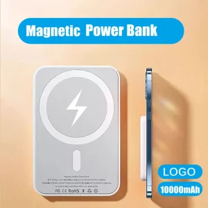 Magnetic Wireless Charging Power Bank for iPhone 12 13 14 15 Series with 5000mAh External Battery Pack and 18W Fast Charging