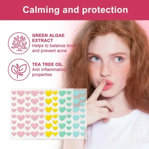 Colorful Acne Pimple Patch for Face and Skin, 144 Pieces Invisible Concealer Makeup Stickers for Spot Removal and Beauty Care