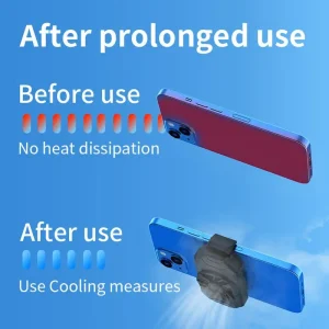 Compact Cell Phone Radiator Cooling Fan with ABS Material for 4-6.7 inch iOS Phones