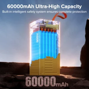 High Capacity 60000mAh Portable Power Station with Advanced Safety Features and Accurate LCD Power Display