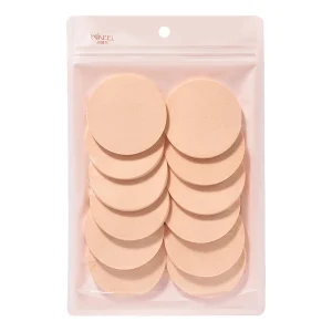 Portable Cosmetic Makeup Sponges – 12Pcs Travel Size Soft Face Puff for Wet Dry BB CC Cream Contour Foundation Powder Application