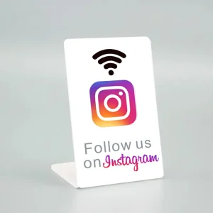 Instagram Business NFC Display Stand with Increased Follower Growth and Customer Review Management