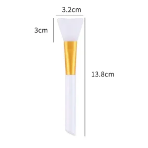 Soft-Headed Face Mask Brush with Inclined Tail for DIY Mud Film Application