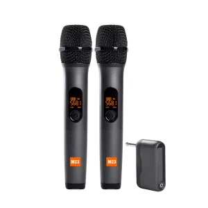 M23 UHF Dynamic Microphone with Adjustable Frequency and 30 Meter Wireless Transmission for Party Speakers