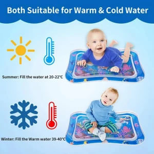 Colorful Water Play Mat for Infants and Toddlers with Hand-Eye Coordination and Sensory Stimulation Activities for Developing Motor Skills and Cognitive Abilities