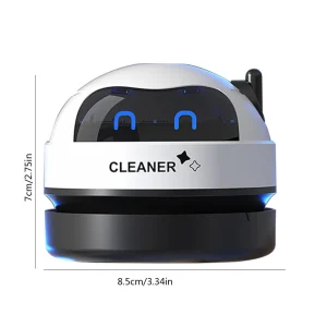 Rechargeable Mini Robot Vacuum Cleaner with Detachable Nozzle for Cleaning Dust, Pet Hair and Debris