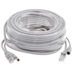 High Quality CAT5/CAT-5e Ethernet Cable RJ45 + DC Power For CCTV IP Camera Network System