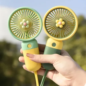 Portable USB Rechargeable Handheld Air Cooler Fan for Outdoor Camping and Travel