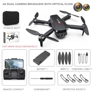 GPS Enabled Dual Camera Drone Quadcopter for Aerial Photography and Surveillance with Laser Obstacle Avoidance