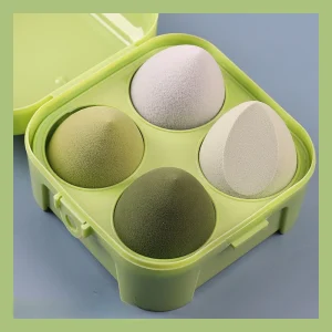 Premium Eco-Friendly Makeup Puff Set of 4/8 Pieces with Portable Storage Box for Daily Makeup Routine