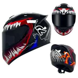 Modular Flip Up Motorcycle Helmet with Double Lens for Enhanced Road Safety