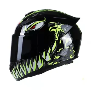 Modular Flip Up Motorcycle Helmet with Double Lens for Enhanced Road Safety