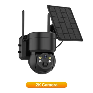 Wireless 4K UHD Solar Powered Outdoor Security Camera with Dual Lens, 2K Resolution, Starlight Night Vision and 100% Wire-Free Operation