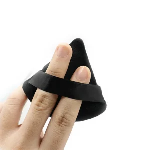 Mini Cosmetic Sponge for Makeup Application, Black and White Triangle Shape Soft Cotton Puff for Face Beauty