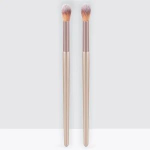 2PCS Soft Nylon Hair Wood Handle Makeup Brushes for Perfect Blending and Highlighting Cosmetic Kit