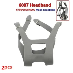 Heavy-Duty Rubber Headband Replacement for 6897 6700/6800/6900 Respirator Masks with Balanced Design and Easy Installation