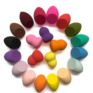 Professional Beauty Makeup Egg Sponge Brush, 12 Color Randomly Sent Cosmetic Puff Tool for Face Contour and Perfect Foundation Application