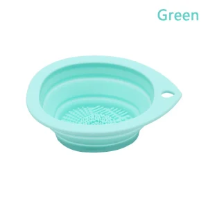 Travel Size Makeup Brush Washer with Reusable Silicone Cleaning Pad for Beauty Tools and Cosmetic Brushes