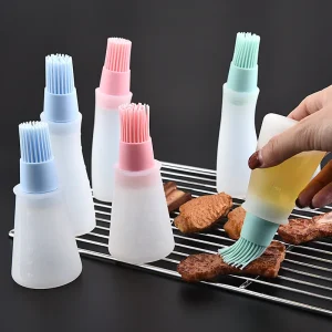 Kitchen Essentials: BBQ Cooking Tools Set – Silicone Oil Brush and Bottle for Easy Basting