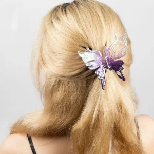 Colorful Hair Accessories for Women and Girls, Butterfly-Shaped Hair Claws with Geometric Patterns, Fashion Hair Barrettes and Clips