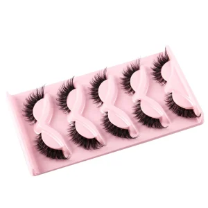 5 Pairs of Elongated Fake Lashes with a Faux Mink Finish for a Natural Everyday Makeup