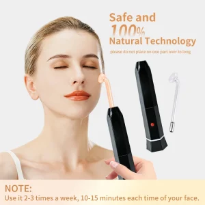 Professional 6 in 1 High Frequency Facial Beauty Device for Acne and Dark Spot Removal, Under Eye Bag Reduction and Anti-Aging Treatment