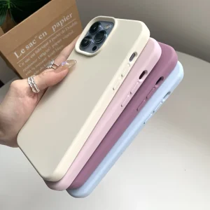 Ultra-Premium Luxury Liquid Silicone Case for iPhone 14, 13, 15 Pro Max, 11, 12 Pro Max, iPhone XS, XR, 7, 8, and 15 Plus with Enhanced Grip and Protection