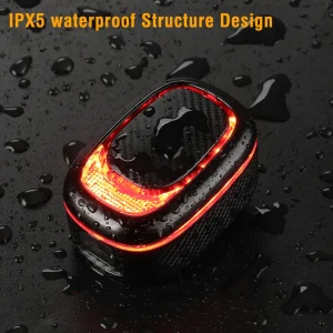 IPX5 Waterproof Bicycle Rear Light with 105-115dB Loud Alarm and Advanced Brake Sensor Technology