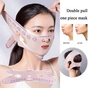 Pink V-Line Face Slimming Bandage Facial Massage Strap Chin Cheek Lifting Mask for Women Skin Care Beauty Tools