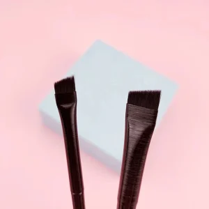 Professional Dual Ended Eyebrow Contour Brush Set with Angled Tip for Precise Makeup Application and Eyeliner Definition