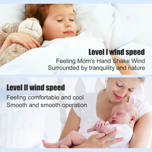 Portable LED Tower Fan Mini Vertical Conditioner 2 Gear Speed No Leaf Air Conditioner Electric Floor Fan for Bedroom and Living Room