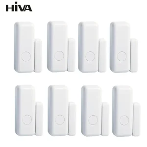 Wireless Magnetic Door Window Sensor Alarm System Component EV1527 Coding Mode RF 433MHz for Home Security Burglar Alarm Kits and Systems