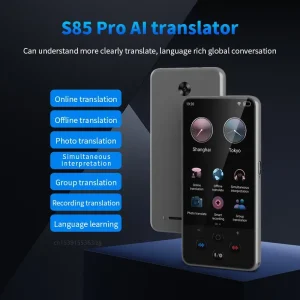 GlobalConnect S85 Pro Portable ChatGPT AI Translator with Advanced Real-Time Voice Translation, 138 Languages, Offline Mode, Smart Recording, and Photo Group Translation for Error-Free Communication