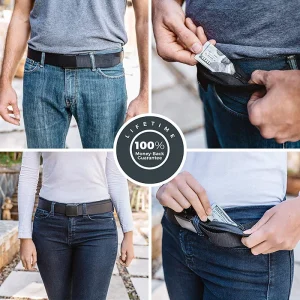 Secure Travel Money Belt with Hidden Waist Wallet for Men and Women