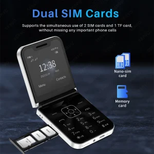 SERVO A50 Pro Dual SIM Card GSM Flip Mobile Phone with Electric Torch and Automatic Call Recording Function