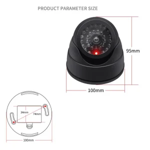 Creative Plastic Dome CCTV Fake Camera with Blinking Red LED for Home Business Security